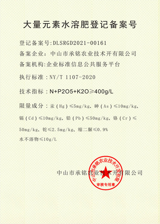 大量元素备案号1