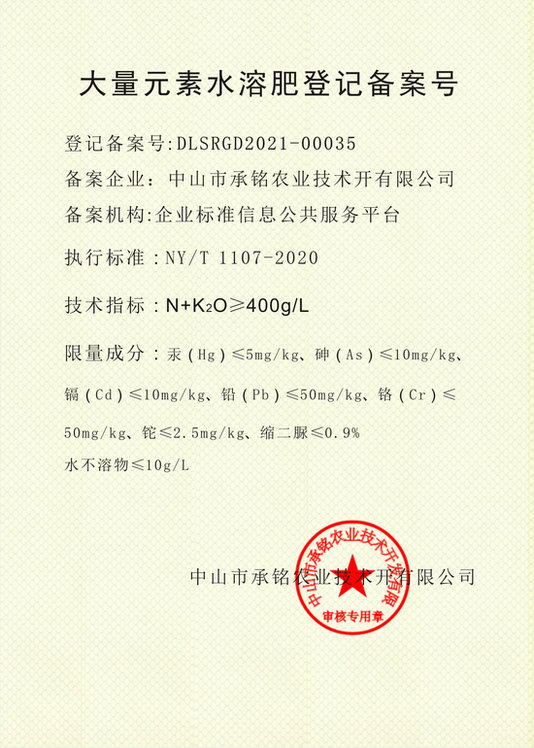 大量元素备案号2